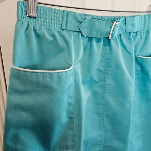 Vintage 70s Skirt Womens Size Large Blue Midi Preppy ALine Retro Coquette - Picture 4 of 8